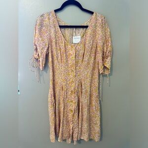 Free People Femme Lace Up Mini Dress